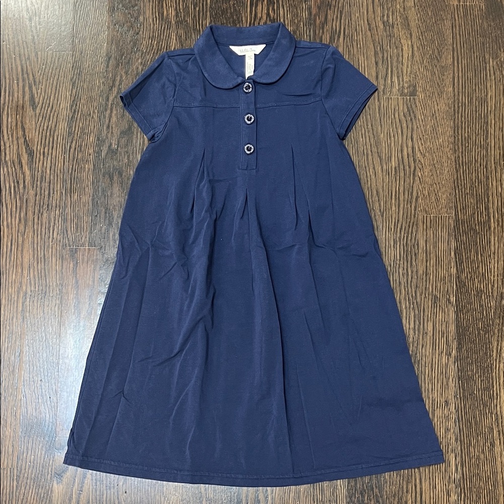 Matilda Jane Navy Peter Pan Collar Polo Dress size 8